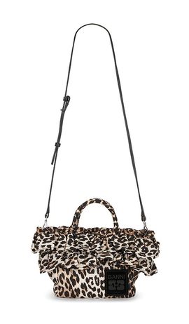 Ganni Ganni Mini Shopper Ruffle Print