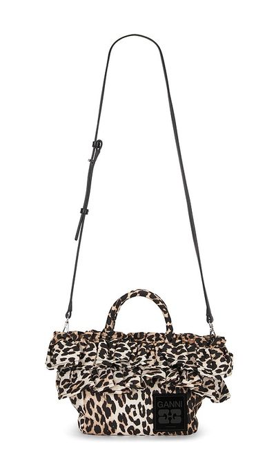 Ganni Ganni Mini Shopper Ruffle Print