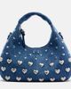 Ganni Ganni Mini studded denim top-handle bag - 1