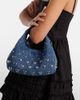 Ganni Ganni Mini studded denim top-handle bag - 2