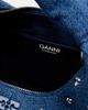 Ganni Ganni Mini studded denim top-handle bag - 3