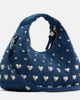 Ganni Ganni Mini studded denim top-handle bag - 4