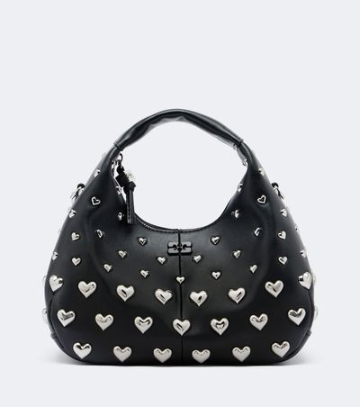 Ganni Ganni Mini studded top-handle bag