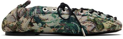 GANNI GANNI Multicolor Lace-Up Ballerinas