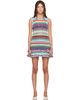 GANNI GANNI Multicolor Striped Crochet Minidress - 1