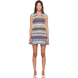GANNI GANNI Multicolor Striped Crochet Minidress