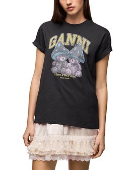 Ganni Ganni Mushroom Teddy Graphic Relaxed Tee