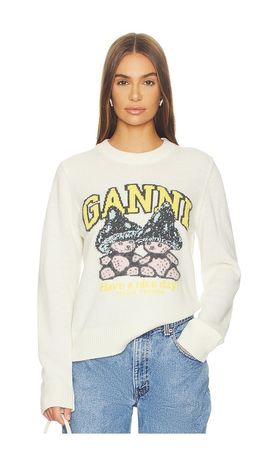 Ganni Ganni Mushroom Teddy Wool Sweater