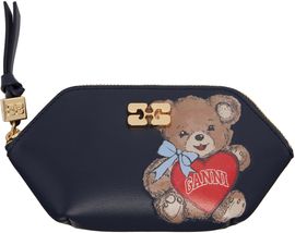 GANNI GANNI Navy Bou Bear Coin Pouch