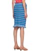 GANNI GANNI Navy Cotton Pointelle Stripe Midi Skirt - 3