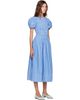 GANNI GANNI Navy Striped Cotton Midi Dress - 2