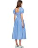 GANNI GANNI Navy Striped Cotton Midi Dress - 3