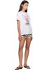GANNI GANNI Off-White & Brown Zebra Denim Shorts - 4