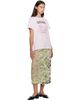 GANNI GANNI Off-White & Green Shibori Organza Printed Stretch Satin Maxi Skirt - 4
