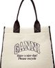 GANNI GANNI Off-White Faux-Shearling XXL Tote - 1