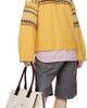 GANNI GANNI Off-White Faux-Shearling XXL Tote - 4