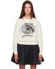 GANNI GANNI Off-White Graphic Wool Horse Sweater - 1