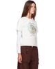 GANNI GANNI Off-White Heavy Stretch Cotton Layered Baby Fit T-shirt - 2