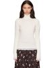 GANNI GANNI Off-White Lace Merino Turtleneck - 1