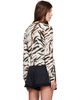 GANNI GANNI Off-White Sheer Printed Cotton Cardigan - 3