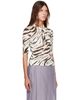 GANNI GANNI Off-White Sheer Printed Cotton Polo - 2