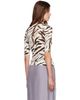 GANNI GANNI Off-White Sheer Printed Cotton Polo - 3