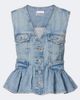 Ganni Ganni Peplum denim top - 1