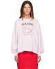 GANNI GANNI Pink Basic Cotton Jersey Longsleeve Crab T-shirt - 1