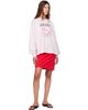 GANNI GANNI Pink Basic Cotton Jersey Longsleeve Crab T-shirt - 4