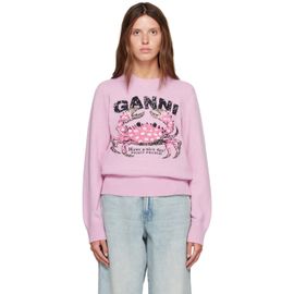 GANNI GANNI Pink Crab Sweater