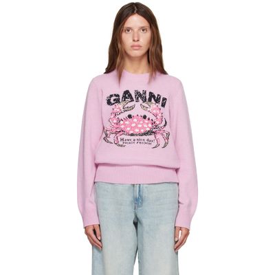 GANNI GANNI Pink Crab Sweater