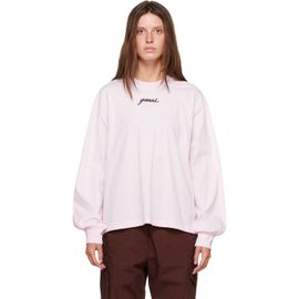 GANNI GANNI Pink Qixi Print Longsleeve Future Jersey T-shirt