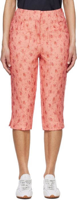 GANNI GANNI Pink Shibori Organza Capri Trousers