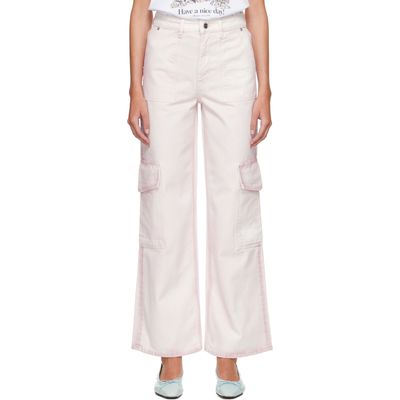 GANNI GANNI Pink Spray Angi Cargo Jeans