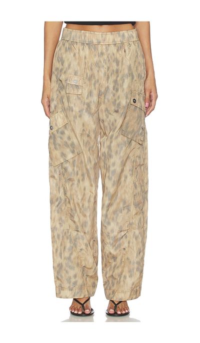 Ganni Ganni Printed Flyweight Nylon Relaxed Elastic Pant