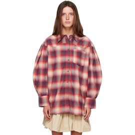 GANNI GANNI Red Check Flannel Shirt
