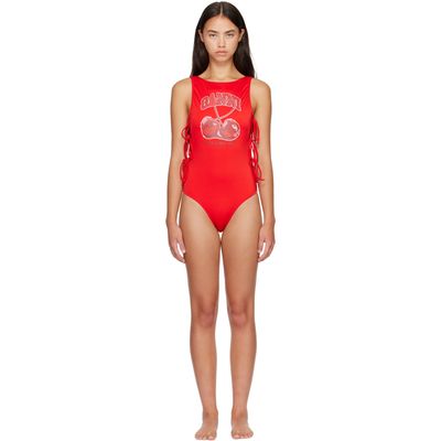 GANNI GANNI Red Cherry Swimsuit