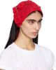 GANNI GANNI Red Cotton Crochet Head Scarf - 2