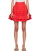 GANNI GANNI Red Cotton Miniskirt - 1