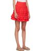 GANNI GANNI Red Cotton Miniskirt - 2