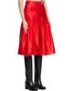 GANNI GANNI Red Duchesse Satin Midi Skirt - 2
