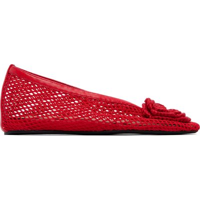 GANNI GANNI Red Jenny Ballerina Flats