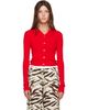 GANNI GANNI Red Merino Cardigan - 1