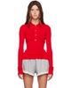 GANNI GANNI Red Merino Polo - 1