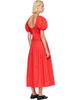 GANNI GANNI Red Smocked Cotton Midi Dress - 3