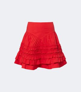 Ganni Ganni Ruffled cotton-blend miniskirt