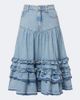 Ganni Ganni Ruffled denim midi skirt - 1