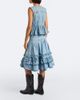 Ganni Ganni Ruffled denim midi skirt - 6