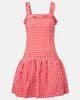 Ganni Ganni Seersucker ruffled minidress - 1