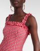Ganni Ganni Seersucker ruffled minidress - 4